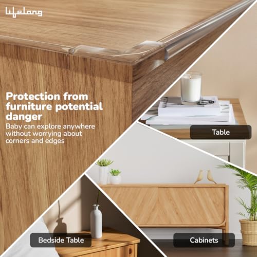 Image of Lifelong Foam Cuppy Baby Safety & Protection Kit 2 in 1 | Long Safety Strip & 8 Large Corner Guards | Drawer Safety, Child Safety, Baby Proofing, Kids Safety Products, Edge Protection, Cabinet Safety