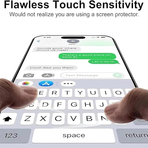 Image of Tempered Glass Screen Protector Compatible for iPhone 15 with Edge-to-Edge Protector and Easy Installation Kit, Pack of 1, Black