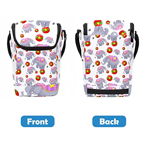 Bolsa de almuerzo con bolas de elefantes compacta de gran capacidad térmica lavable 5