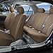 FH Group Car Seat Covers Light Breathable Durable Seat Cover Flat Foam Padding Cloth Full Set Taupe Car Seat Covers, Airbag & Split Ready Universal Fit Interior Accessories for Cars Trucks and SUVs