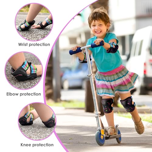 Image of BOSONER Kids /Youth Knee Pad Elbow Pads Guards Protective Gear Set for Roller Skates Cycling BMX Bike Skateboard Inline Skatings Scooter Riding Sports