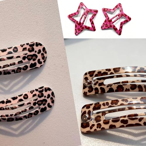 LuminaVibe 24PCS Pinzas de Pelo Metálicas con Estampado de Animales Y2K, Barrettes Antideslizantes para Mujeres y Niñas miniatura 6