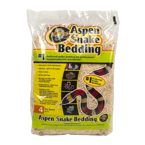 Zoo Med Laboratories Aspen Snake Bedding, 4 Quart