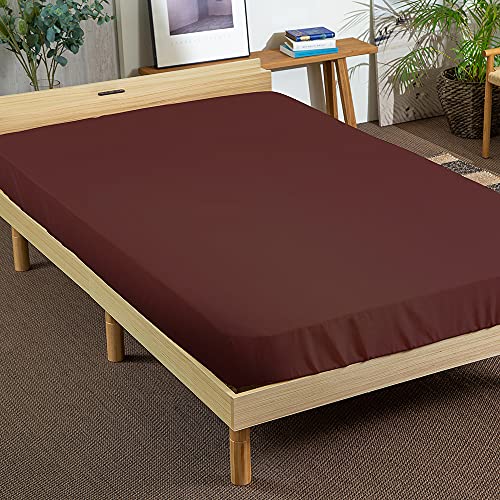 アイリスプラザ ボックスシーツ 綿100% 高密度 ツイル生地 しわになりにくい なめらかな肌触り 洗濯可能 ゴ...