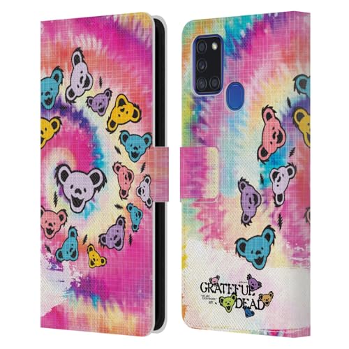 Grateful Dead étui en cuir avec fermeture magnétique et graphismes Tie-Dye pour Galaxy A21s