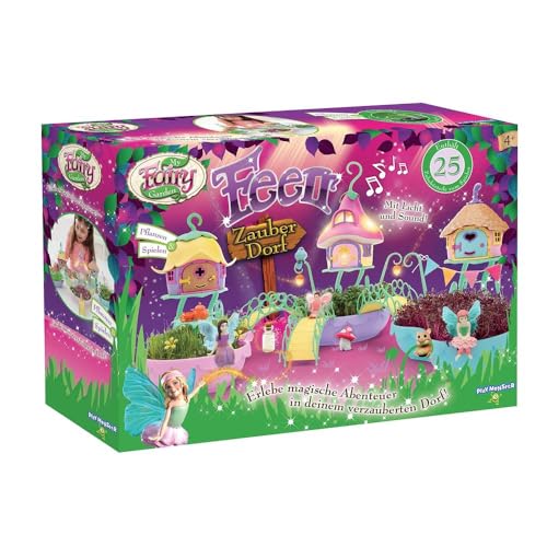 TOMY My Fairy Garden Spielzeugset. Märchenhafter Feen-Garten für Kinder ab 4 Jahren zum selber Pflanzen. Feen-Garten Set inkl. Grassamen, Kreativset Mädchen, Spielzeug für Kleinkinder