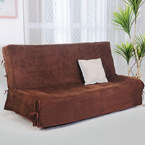 JOJOR Housse de Clic Clac 140x200 Matelassée ,Housse de Canape Angle 3 Places Chocolat