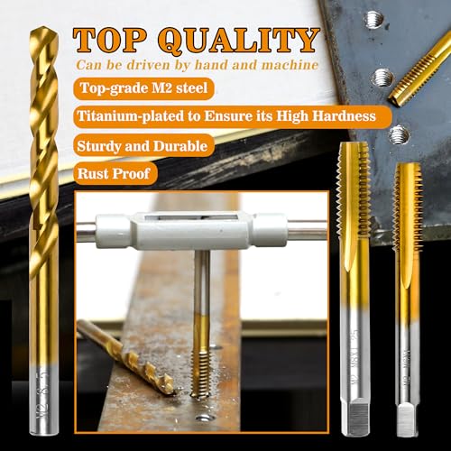 Image of M3x0.5 Tap and 2.5mm Drill Bit Kit, M2 HSS Metric Drill and Tap Set, Combination of Drill and Tap Kit for Metal