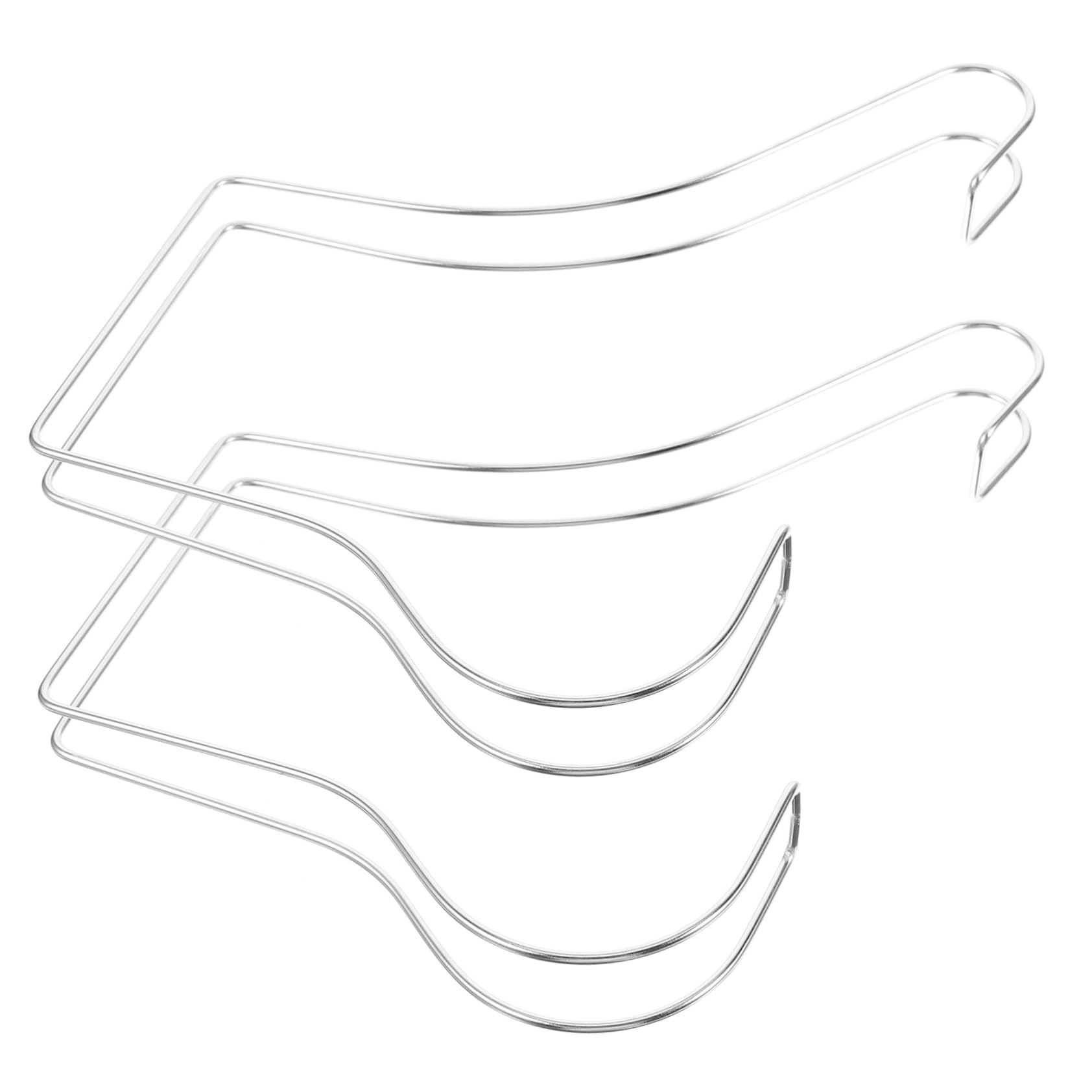 PRETYZOOM 2pcs Sandal Organizer Door Shoe Rack Display Rack for Shoes Boot Rack Heels Support Holder Stainless Steel Shoe Display Stands