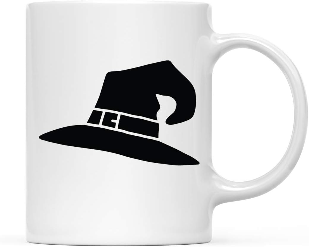 Andaz Press Funny Halloween Rustic Farmhouse 11oz. Ceramic Coffee Tea Mug Gift, Hat Graphic, 1-Pack, Birthday Christmas Gift Ideas