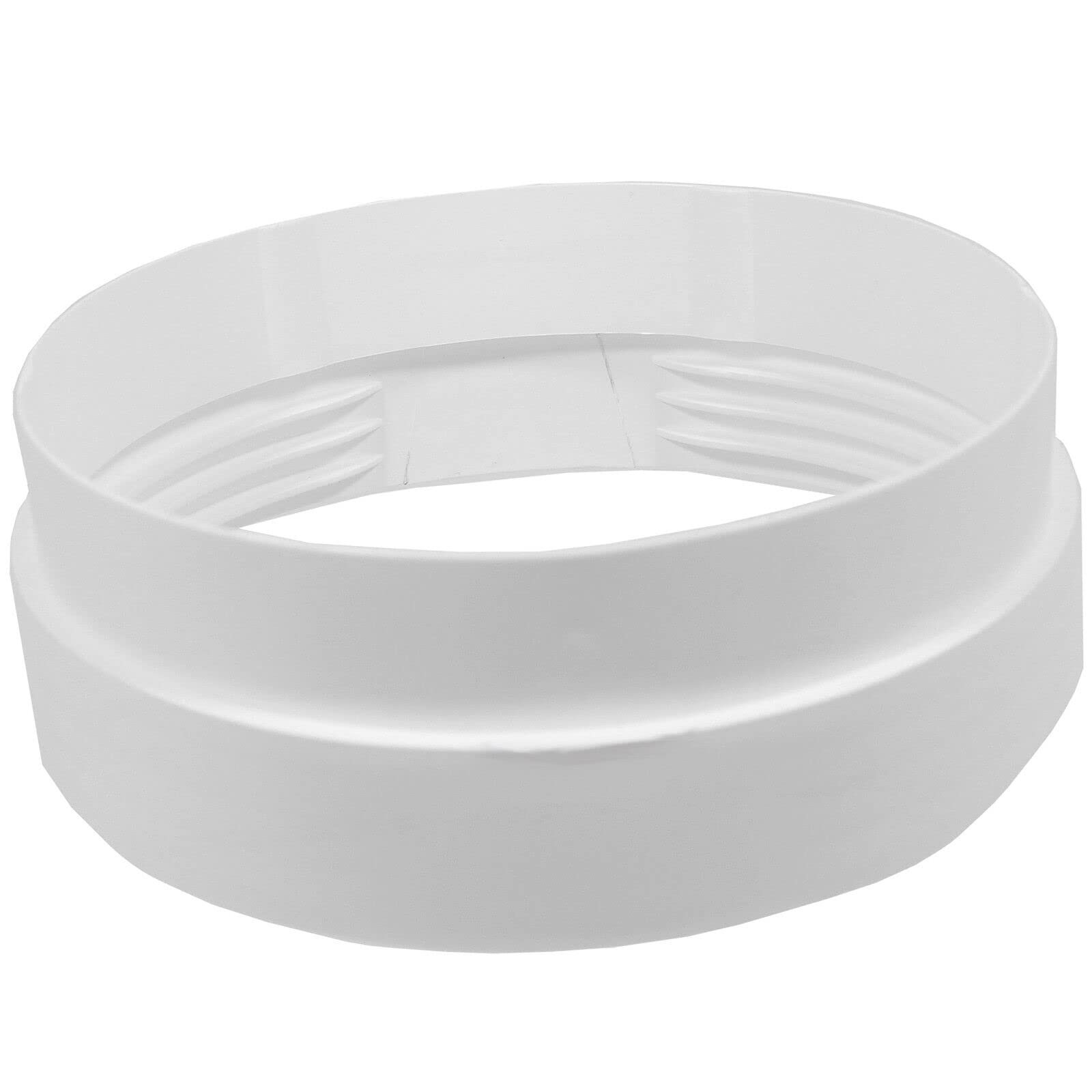 Spares2go White Cooker Hood Vent Hose Connector Adaptor 6" 150Mm Threaded Duct Outlet Ring