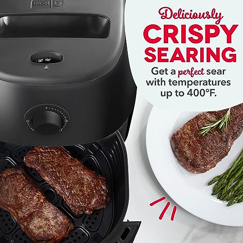 DASH Tasti-Crisp™ Electric Air Fryer Oven, 6 Qt. Family Size, Black – Compact Air Fryer with Large Basket for Healthier Food in Minutes, Ideal for Small Spaces - Auto Shut Off, Analog, 1700-Watt by DASH - Image 7
