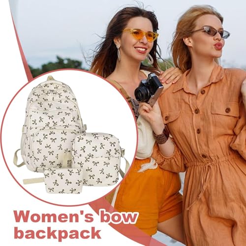 Gitekain Sac À Dos Femme Sac À Dos Nœud Papillon Tendance Fille – vue 3