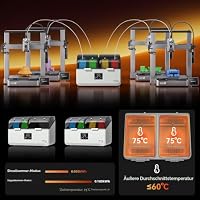 Creality Filament Trockner Box für 4 Spulen, SpacePi X4L 3D-Drucker Filament Aufbewahrungsbox, Zwei Unabhängige Heiz Kammern, Schnelles Aufheizen bis zu 75 °C, für PLA, PETG, ABS, TPU, Nylon usw. – Ansicht 8