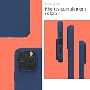 YATWIN Silicone Back Case for iPhone 16 Pro, Soft-Touch Phone Back Cover for Apple iPhone 16 Pro - Dark Blue gallery image