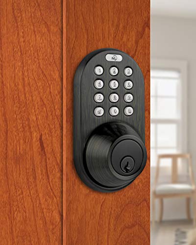 MiLocks DF-02OB Electronic Keyless Entry Touchpad Deadbolt Door Lock, Oil Rubbed Bronze, Oil-rubbed Bronze - Image 4