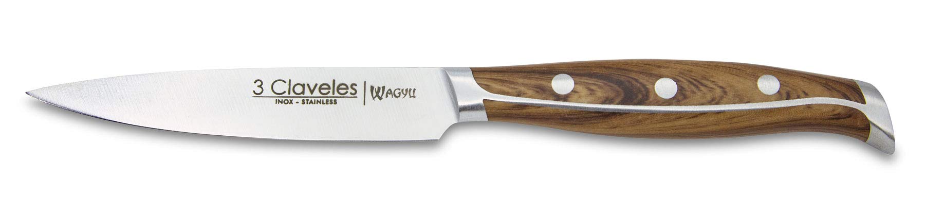 3 CLAVELES cuchillos chuleteros, Madera, 11,5 cm