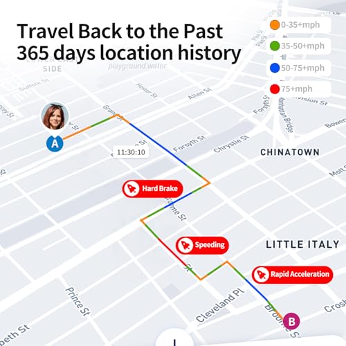 OBD GPS Tracker for Vehicles & Fleet, Plug in Car Tracker, 10-sec Real Time, 1-Year Trip Data, 5-Day Free Trial, Speeding and Driver Behavior Tracker for Teens, Mileage Log, Low Subscription - Image 4