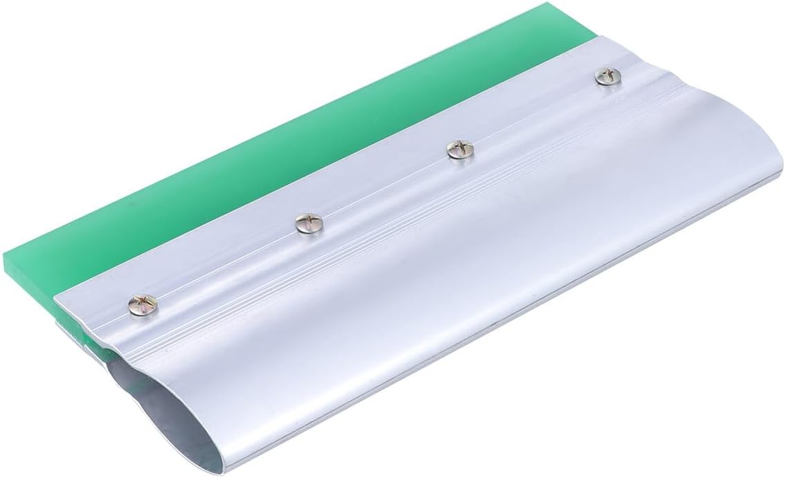 ORFOFE Wear-Resistant Rubber Squeegee with Aluminum Handle for Silk Screen Printing DIY Ink Scraper Tool for Graphic and Textile Applications Handheld Rubber Scraper Board Random Color