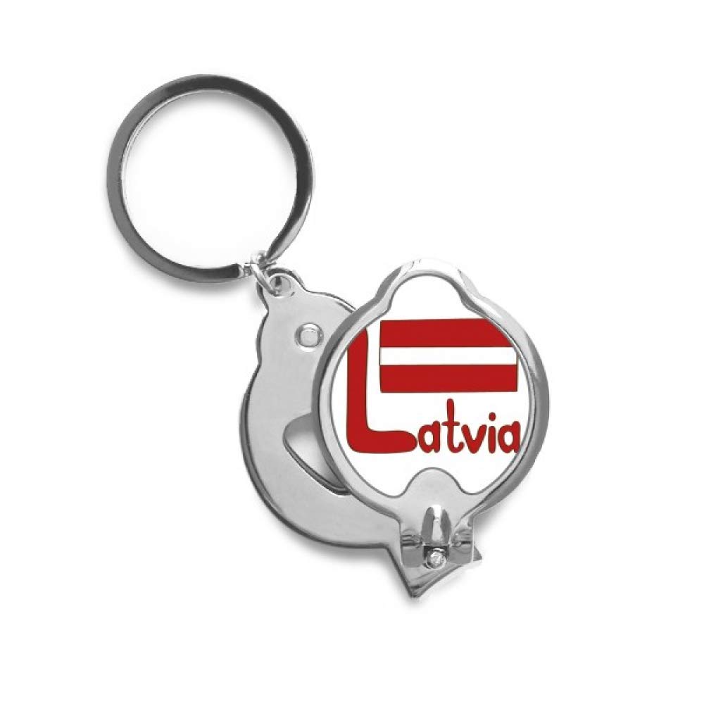 Cortador de uñas con bandera de Letonia de DIYthinker en modelo rojo 4