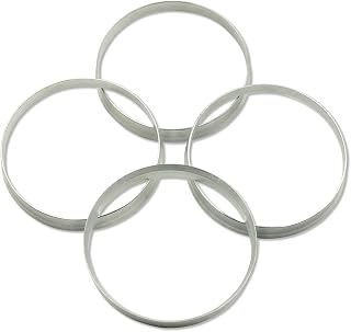 GoldenSunny 72.6 to 70.5 Hub Centric Rings, Silver Aluminum Hubcentric Rings Compatible with Chevrolet Ranger Ford Mustang, 70.5mm ID to 72.6mm OD, Pack of 4