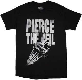 Men's Pierce The Veil Logo Large Text T-Shirt Black