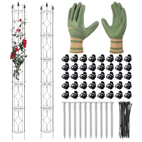 Novabright 1 Set Garden Trellis for Climbing Plants Outdoor 110''