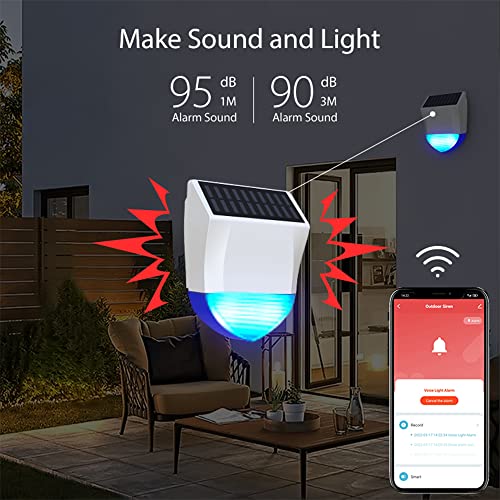 Alarma solar al aire libre inteligente con control APP y alarma de sonido 6
