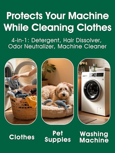 Seedshub Pet Hair Remover for Laundry - Hair Dissolving Laundry Powder, Laundry Detergent & Stain Remover for Clothes, Dog Hair Remover, Cat Hair Remover, 96.7% Pet Hair Dissolving Rate, 2 Sachets - Thumbnail 6