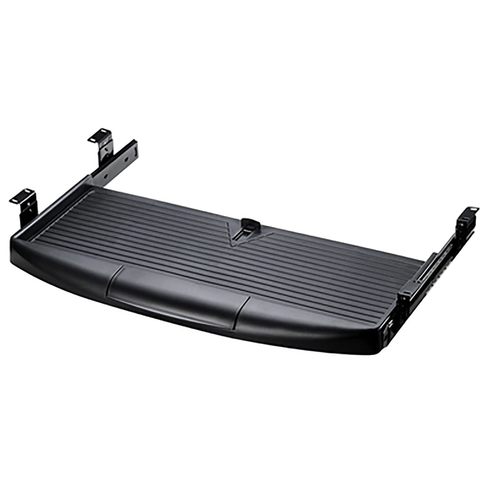 Keyboard Tray Retractable Keyboard Stand Sliding Pull-out Tray, Under Desk Keyboard Tray Durable Comfortable Save Desk Space, Keyboard Tray for School (Color : Black)