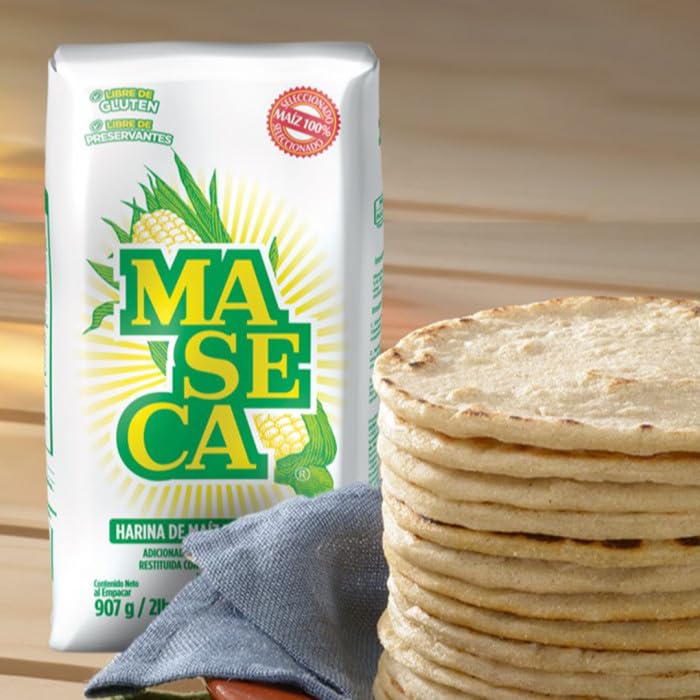 Miniatura 5 de Maseca - Paquete de 6 unidades de harina de maíz instantánea Tradicional, 4 libras, sin gluten + 2 bolsas herméticas reutilizables para