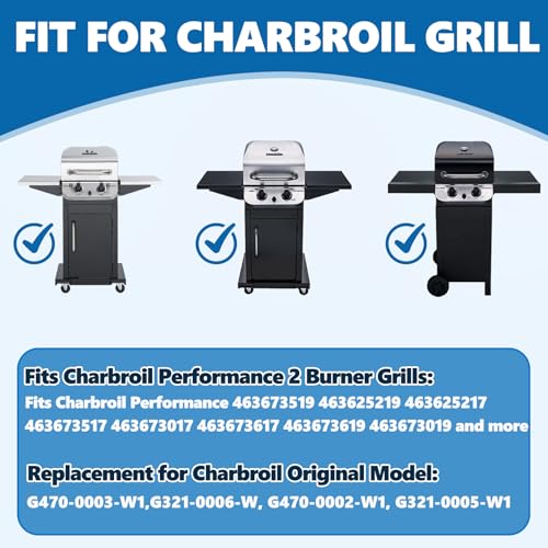 Image of SafBbcue 18 Inch Grill Grates for Charbroil Performance 2 Burner 463625217, 463673519, 463625219, 463673017, G470-0003-W1, G470-0002-W1 G321-0005-W1 Grill Parts, Performance 300 2-Burner Gas Grill
