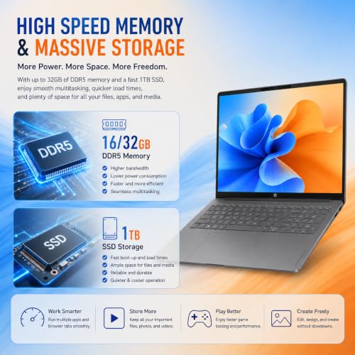 HP OmniBook 5 2K Touchscreen AI Laptop Office Lifetime AMD Ryzen AI 7 445 - image 4