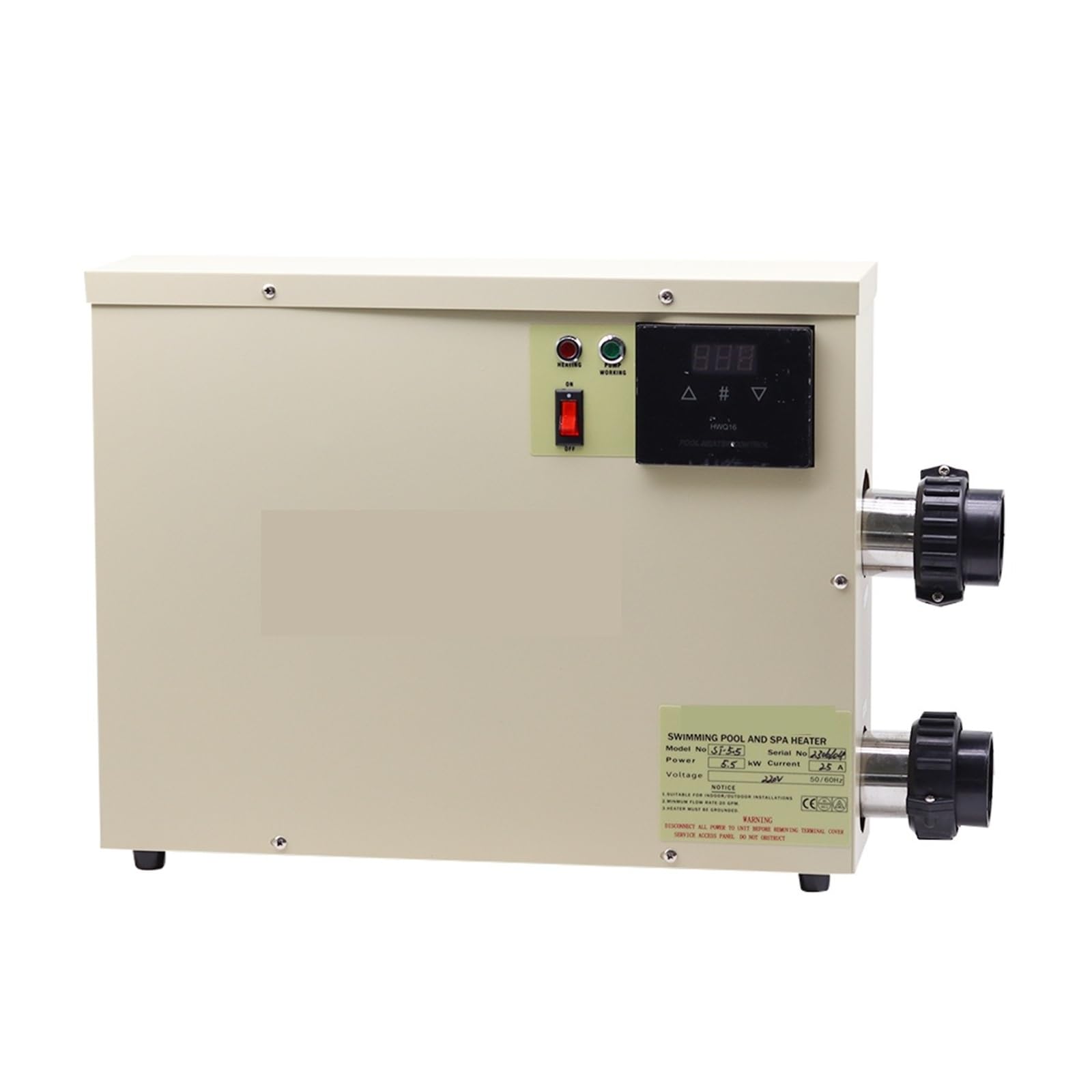 Scaldabagno da 15 kW for Piscina, Vasca da Bagno, termostato, Pompa di Calore elettrica ad Alta efficienza for vasche da Bagno, Mini Piscine, Spa Riscaldamento rapido ed efficiente(9KW 380)