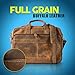 KomalC 16 Inch Leather briefcases Laptop Messenger Bags for Men and Women Best Office Satchel Bag (Distressed Tan)