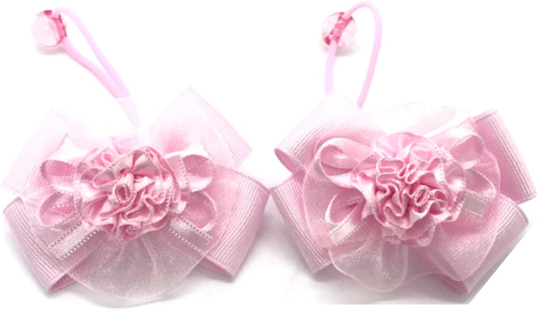 Amazon.co.jp: [スウィートキス] フラワー リボン ヘアゴム