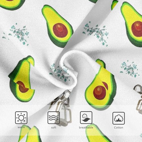 CHIFIGNO Cute Green Avocados White Underwear for Boys Soft Cotton Briefs Toddler Boy Breathable Underwear Briefs3