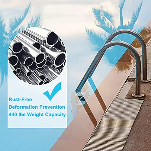 Escalera para piscina con pasamanos de acero inoxidable 304 miniatura 3