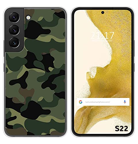 Cover Silicone Per Samsung Galaxy S22 5G Disegno Disegni - Mimetico