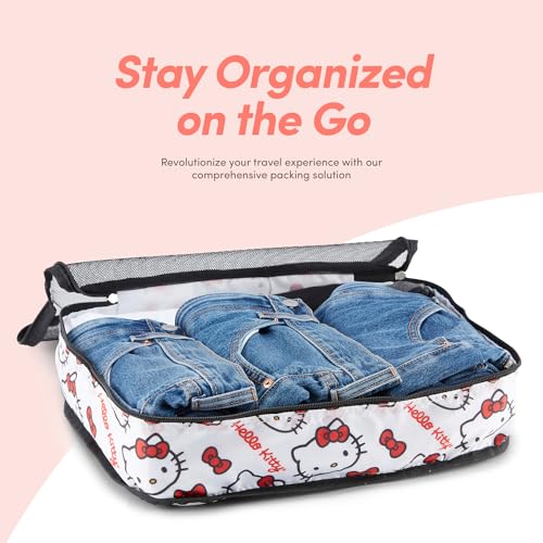 Sanrio's Hello Kitty Packing Cubes - 5 Piece Packing Cube Bags - Travel Essentials - Suitcase Luggage Organizer Set - Hello Kitty and Friends, My Melody, Kerromi, Kerropi, Badtz-Maru (Hello Kitty)4