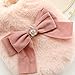AZA Dog Princess Dresses for Small Dogs Plush Clothes Tweed Costume Detachable Bow Jacket Pet Girl Cute Thick Coat Outfits Fall Winter Costumes (S,Pink)