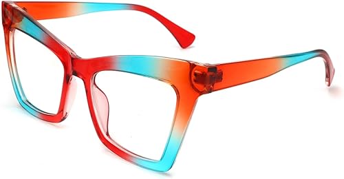 Miniatura 5 de HGIOOIGH Trendy TR90 Cat Eye Reading Glasses for Women Blue Light Blocking Computer Reader with Metal Hinges Stylish Frame