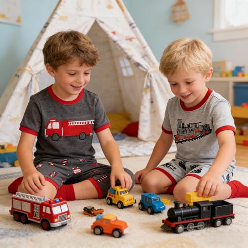Image of KikizYe Boys Short Sleeve Pajamas Kids Summer Pjs Children Pajamas