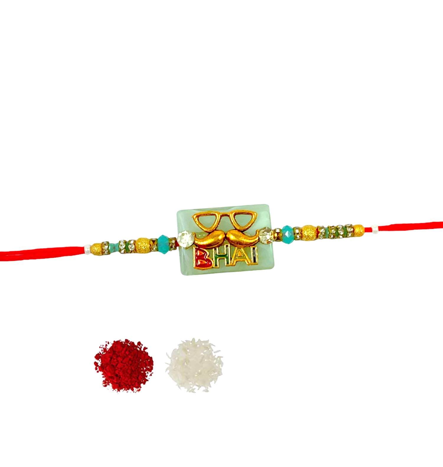Evisha Designer Bhai Brother Rakhi For Brother | Rakhi For Bhai | Rakhi For Bhaiya Rakhi with Roli Chawal Packet R-166 (B0C9V1Z9PX) Amazon Price History, Amazon Price Tracker