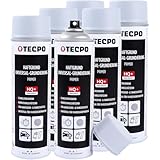 TECPO Haftgrund, 6x 500ml Sprühdose Grundierung Spray Grau überlackierbare Acryl-Grundierung Spraydose für Rostschutz Innen- und Außenbereich