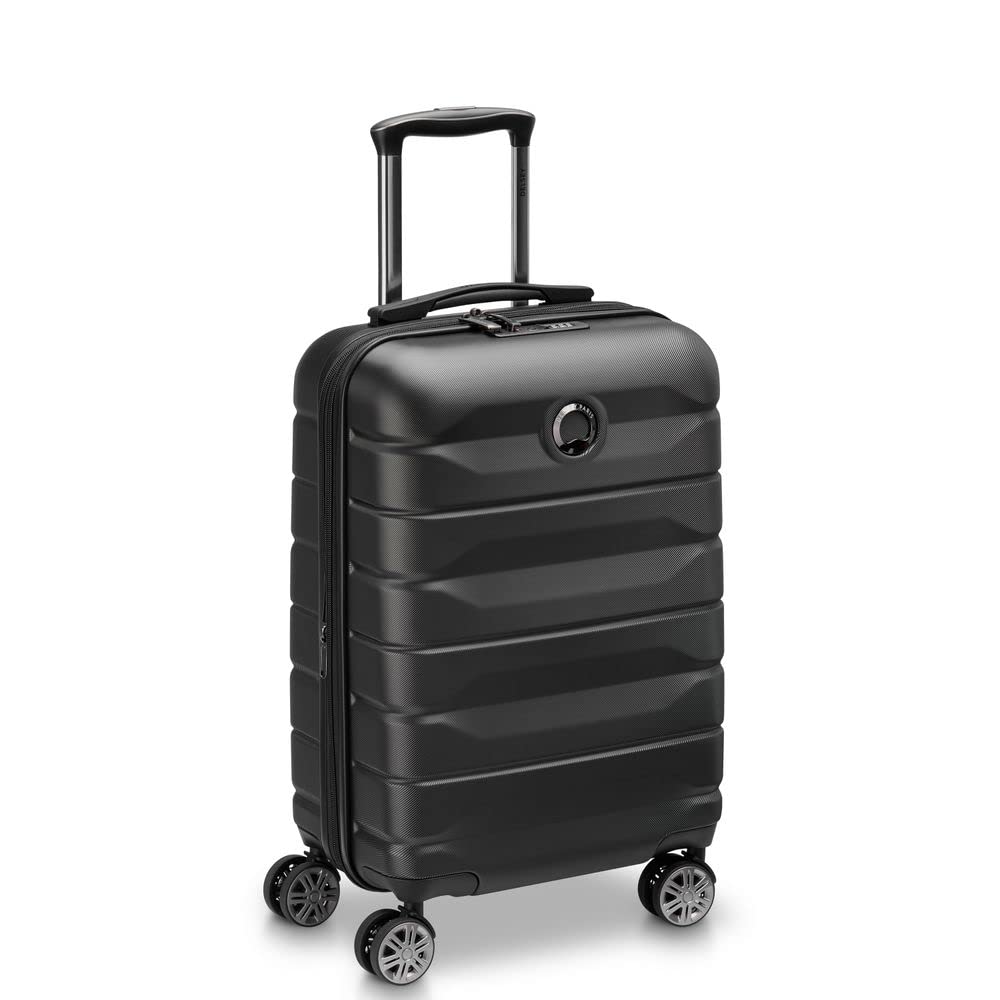 DELSEY Paris - AIR Armour - Valise Cabine Rigide Extensible - 55x35x26 cm - 42 litres - S - Noir