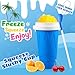 Tgosomt 2Pack Slushie Maker Cup, Quick Magic Squeeze Smoothies Cup, DIY Frozen Slushy Cups, Juice Milk shake Yogurt Ice Cream Maker, Double Layers Cooling Cups, Cool Fun Gifts (Blue&Pink)