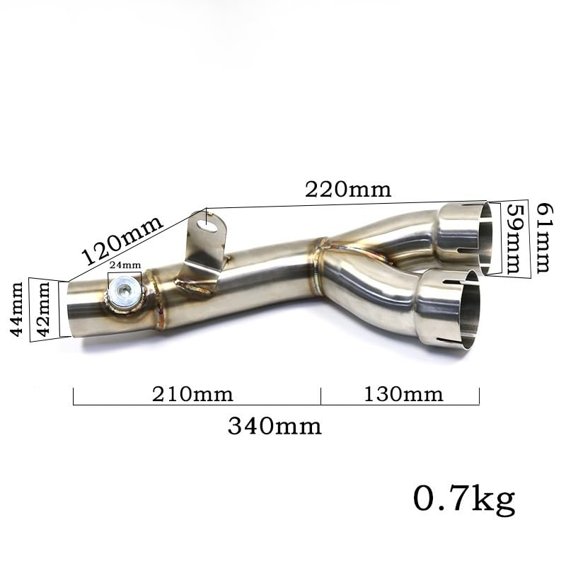 Silenziatore Per R6 YZF 2006-2020 Per collegamento tubo centrale marmitta di scarico per eliminazione silenziatore per moto per YZF-R6