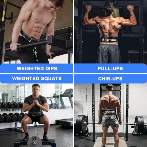 flintronic Pas do podnoszenia ciężarów dla mężczyzn i kobiet, ze skóry, wyściełany pas do podnoszenia ciężarów, pas fitness, kulturystyka, podnoszenie ciężarów, XL