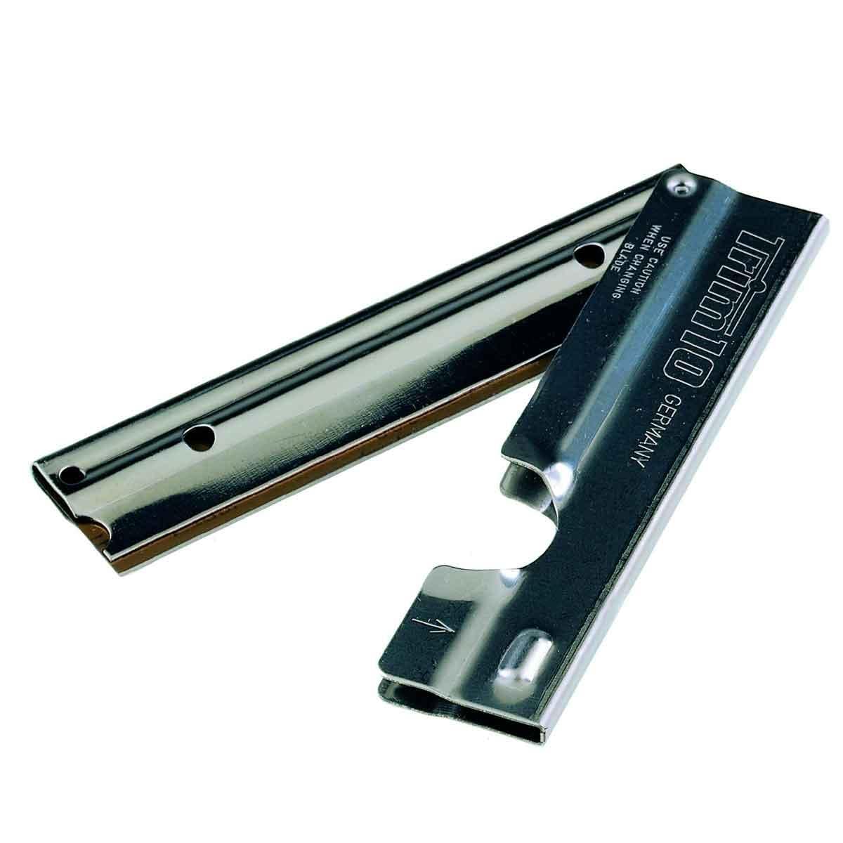 Unger Trim 10+1 (4" Glass Scraper in Stainless Steel Holder. in Practical Plastic Box, with 10 Blades)